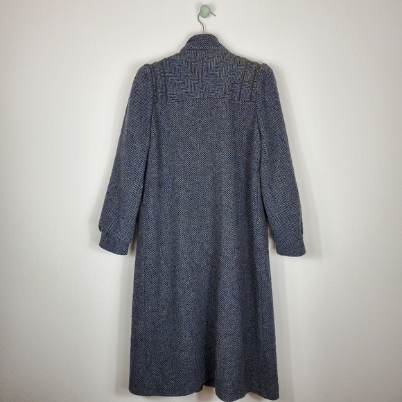 VTG Sears The Fashion Place Blue Long Top Coat - Picture 3 of 8